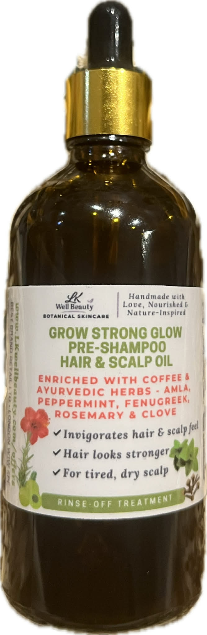 Grow Strong Glow Pre-Shampoo Hair & Scalp Oil w/ Ayurvedic Herbs