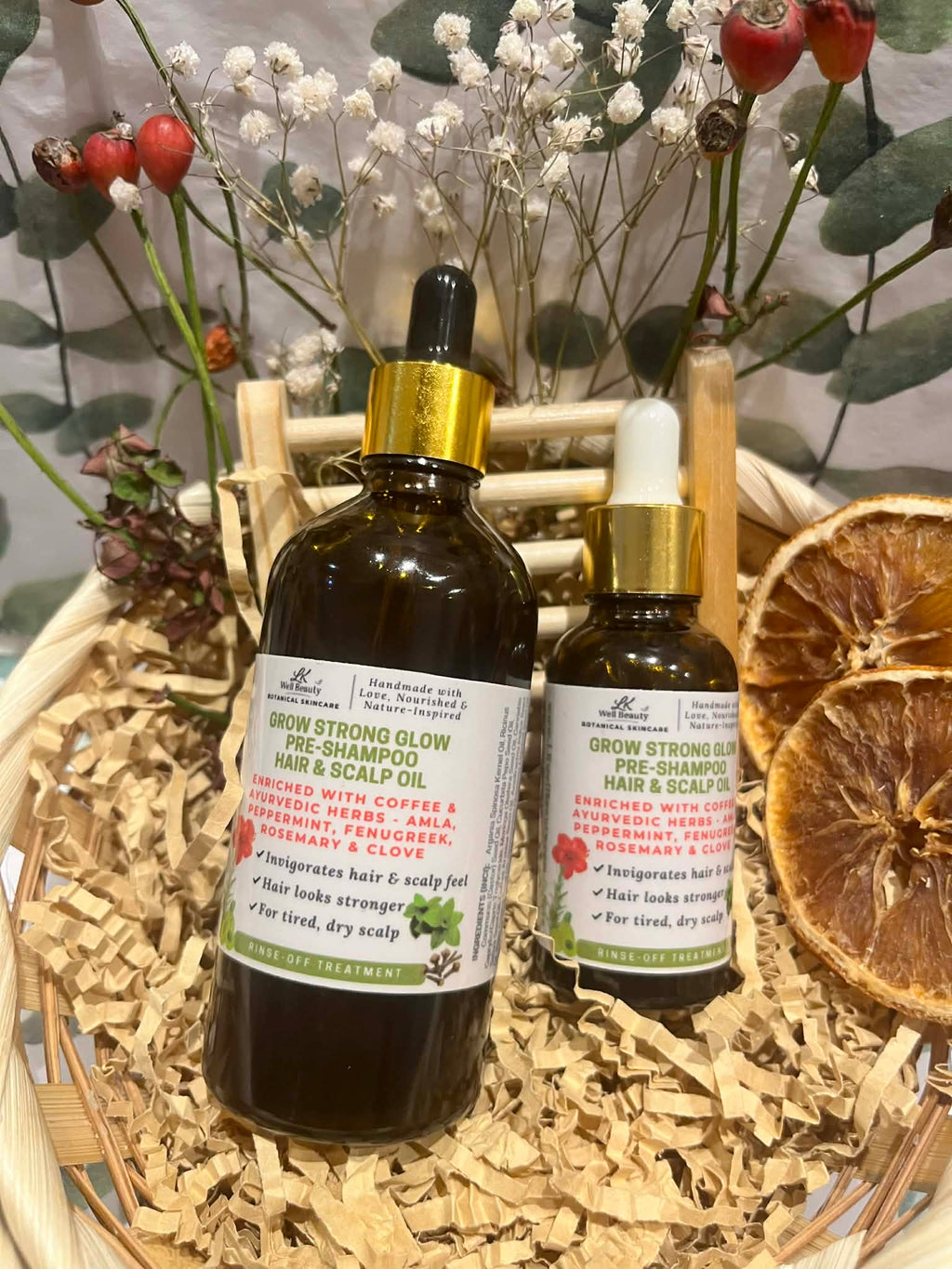 Grow Strong Glow Pre-Shampoo Hair & Scalp Oil w/ Ayurvedic Herbs