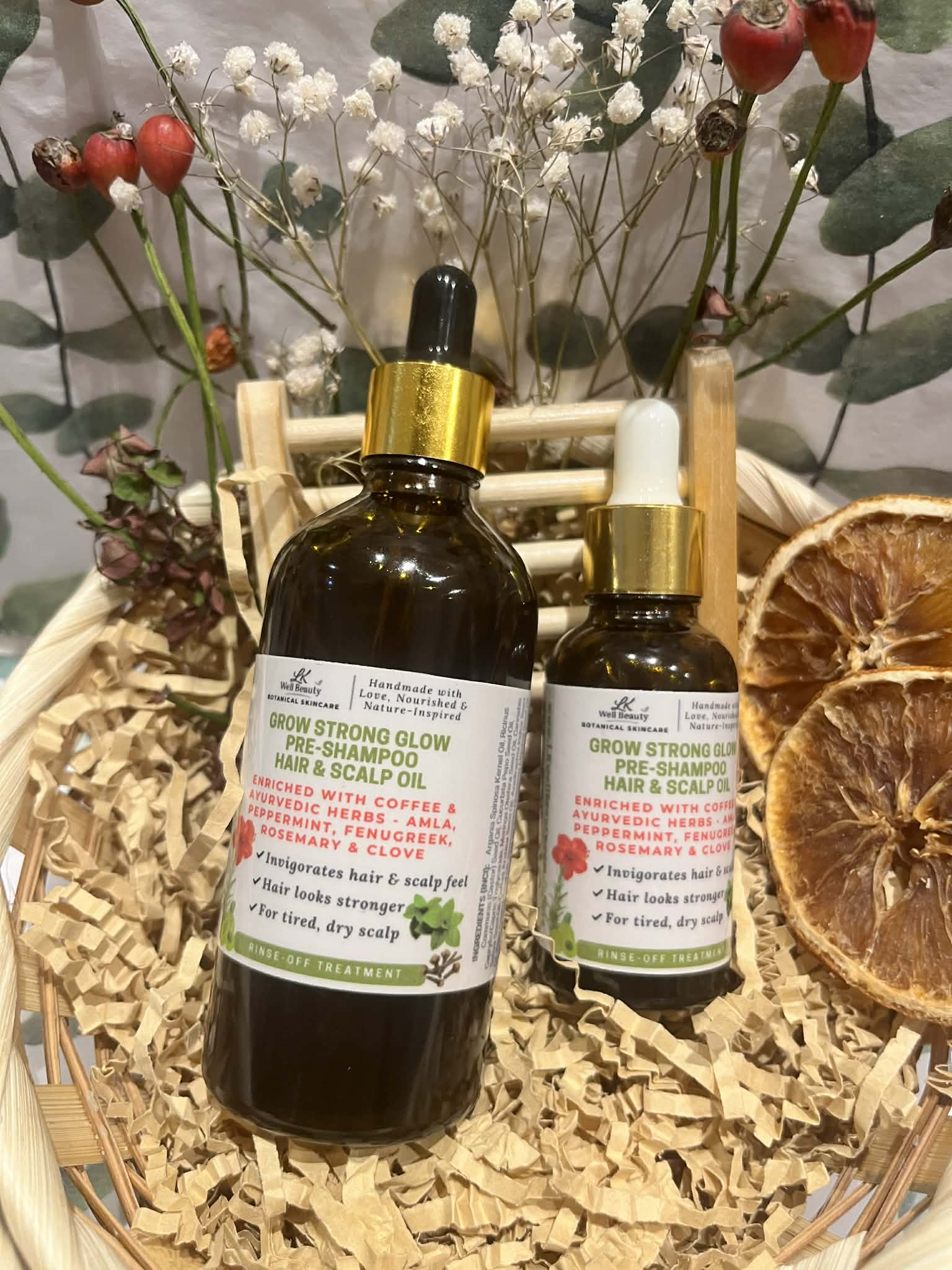 Grow Strong Glow Pre-Shampoo Hair & Scalp Oil w/ Ayurvedic Herbs