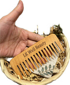 Peach Wood Wide-Tooth Wooden Comb