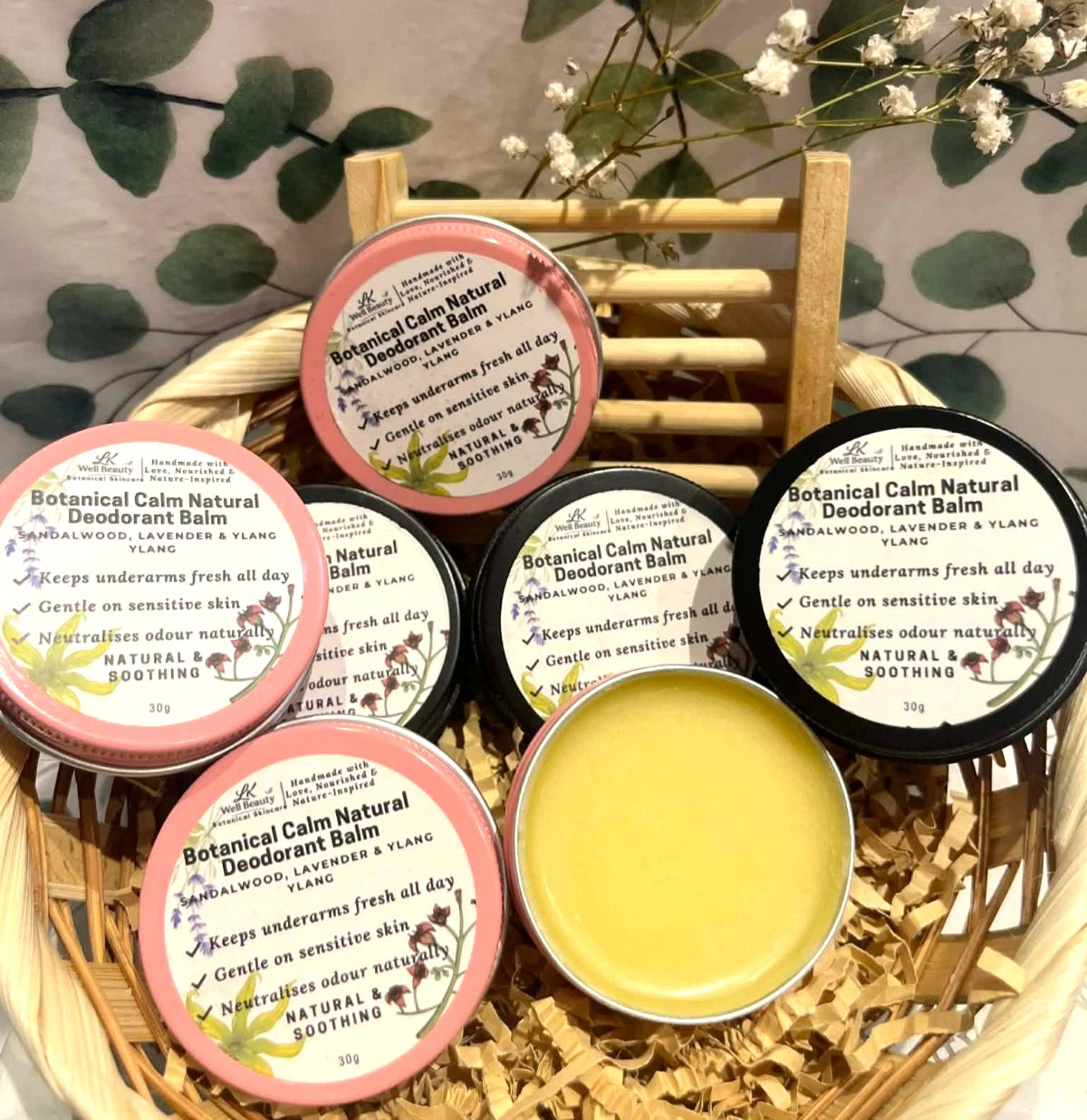 Botanical Calm Natural Deodorant Balm w/ Ylang Ylang & Sandalwood 30g