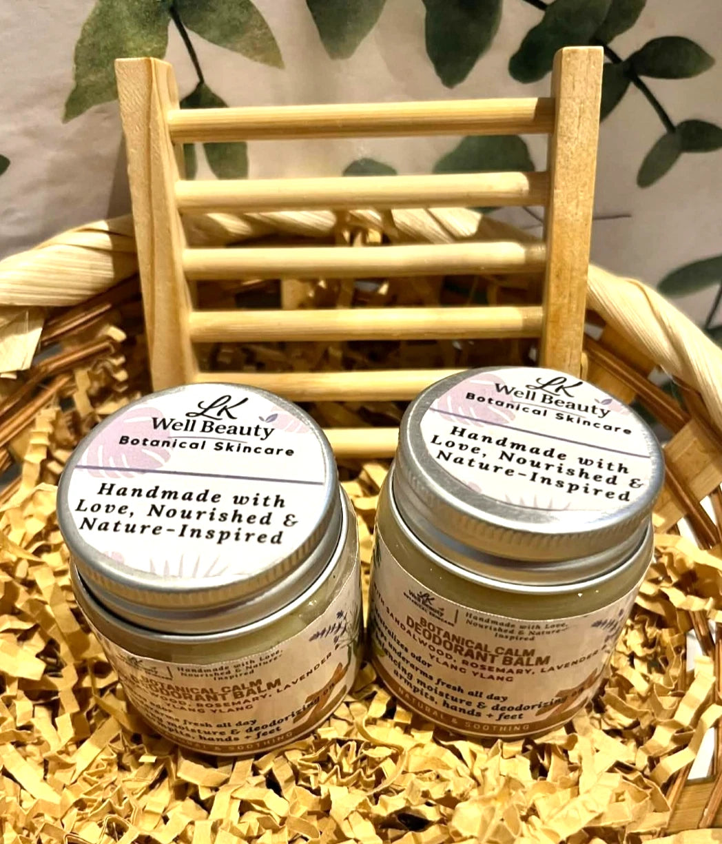 Botanical Calm Natural Deodorant Balm w/ Sandalwood~ Underarms & Foot 50g