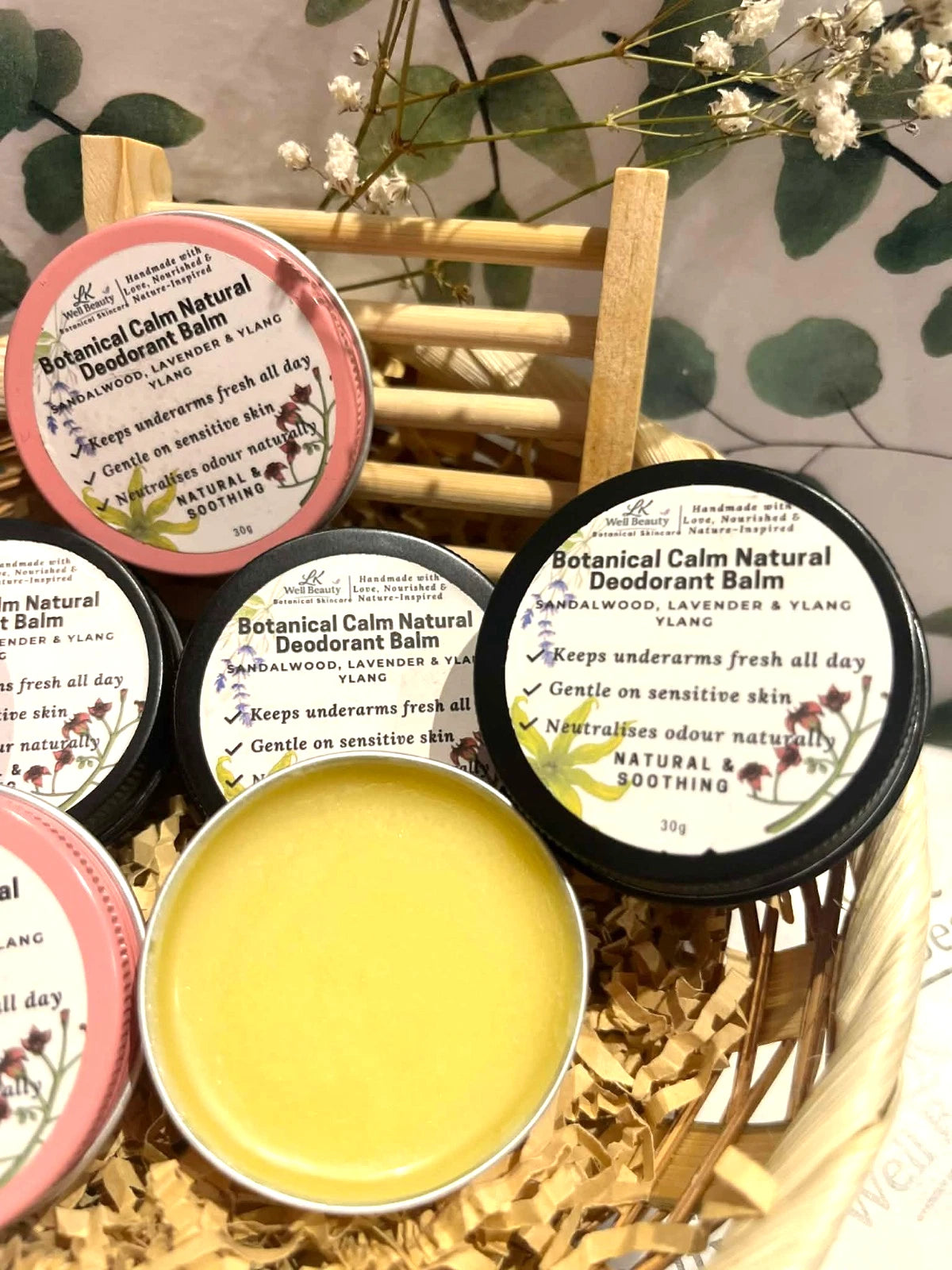 Botanical Calm Natural Deodorant Balm w/ Ylang Ylang & Sandalwood 30g