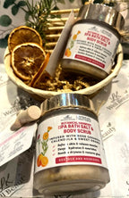 Botanical Natural Spa Bath Salt & Body Scrub w/ Sweet Orange, Rose & Calendula