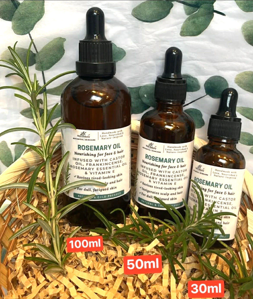 Rosemary Oil for Face, Body & Hair w/ Apricot Kernel Oil & Frankincense